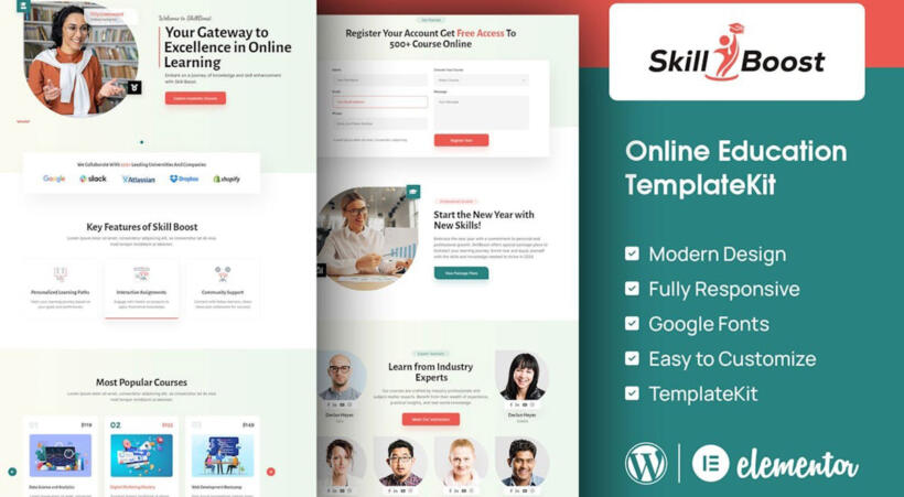 Skill Boost - Online Education Elementor Template Kit Nulled